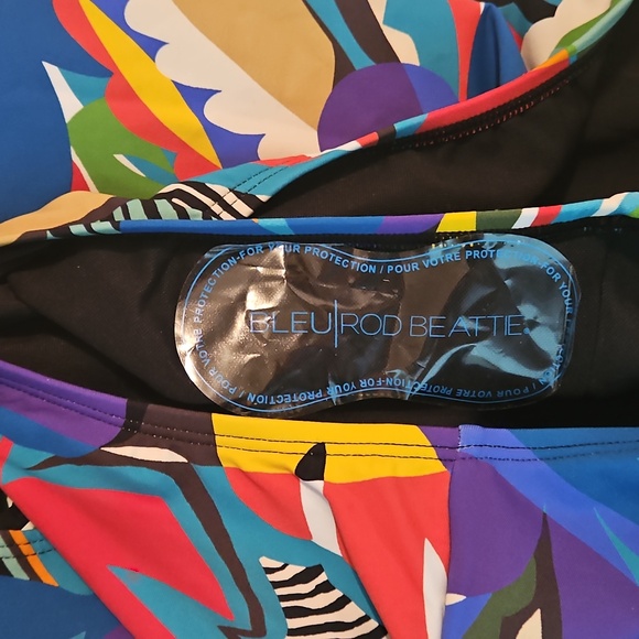 NWT! The Mix Lace Down One Piece Swimsuit Bleu by Rod Beattie Size 12 - Picture 8 of 10